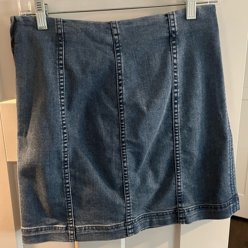 NWT Free People bodycon denim mini skirt size 8